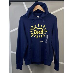 NWT Keith Haring Uniqlo NYC Pop Icons Radiant Baby Sweat Pullover Hoodie Navy S